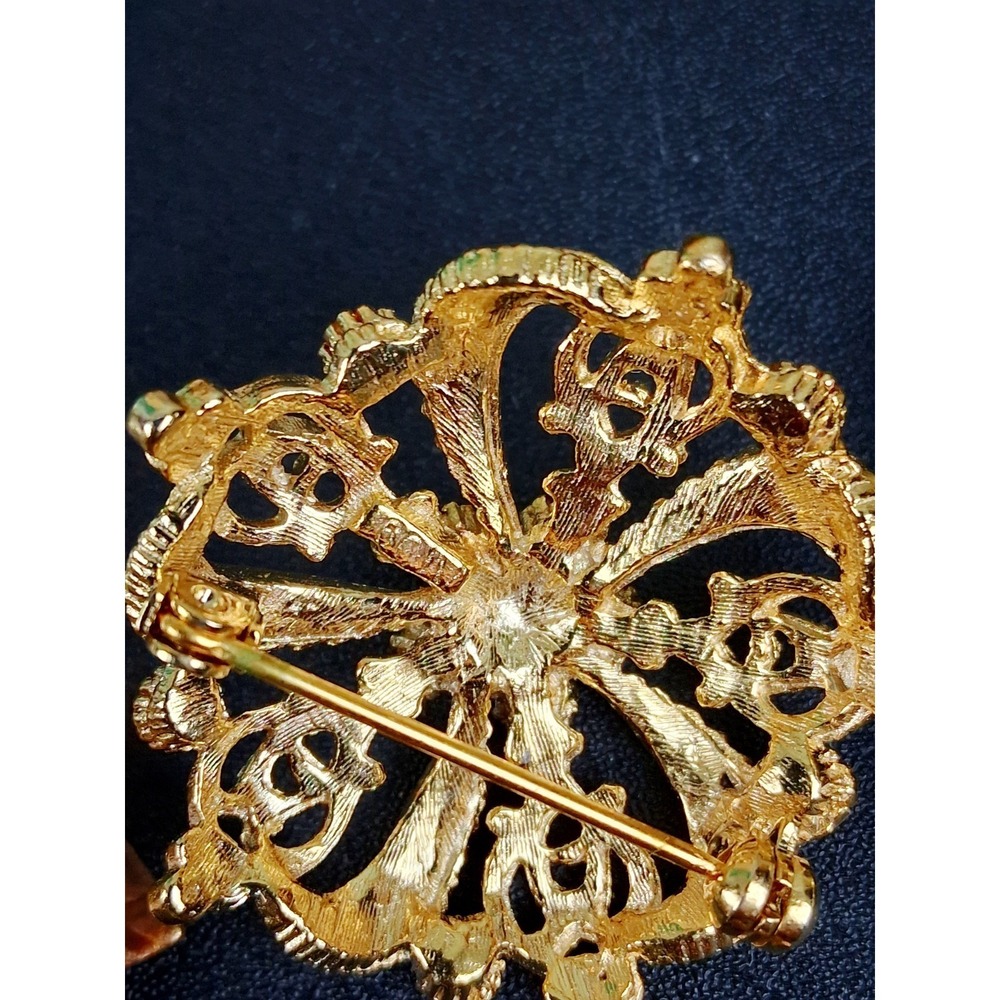Lot Of 17 Vintage & Modern Brooches Filigree Enamel Bird Silver Gold Tone Floral - Picture 5 of 16